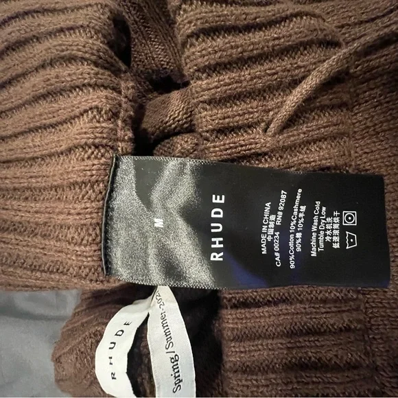 RHUDE Brown Cashmere Sweatpants